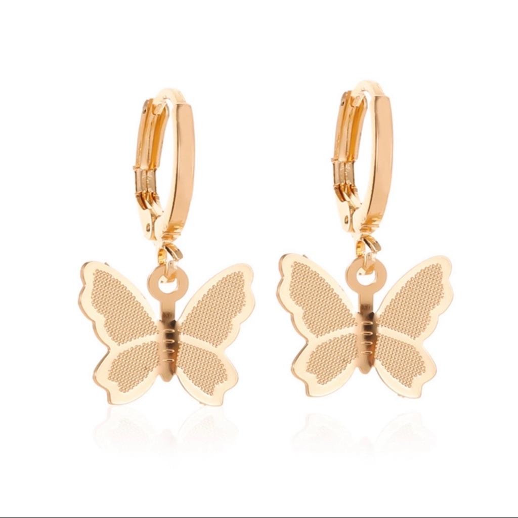New Butterfly Golden Earrings Trendy